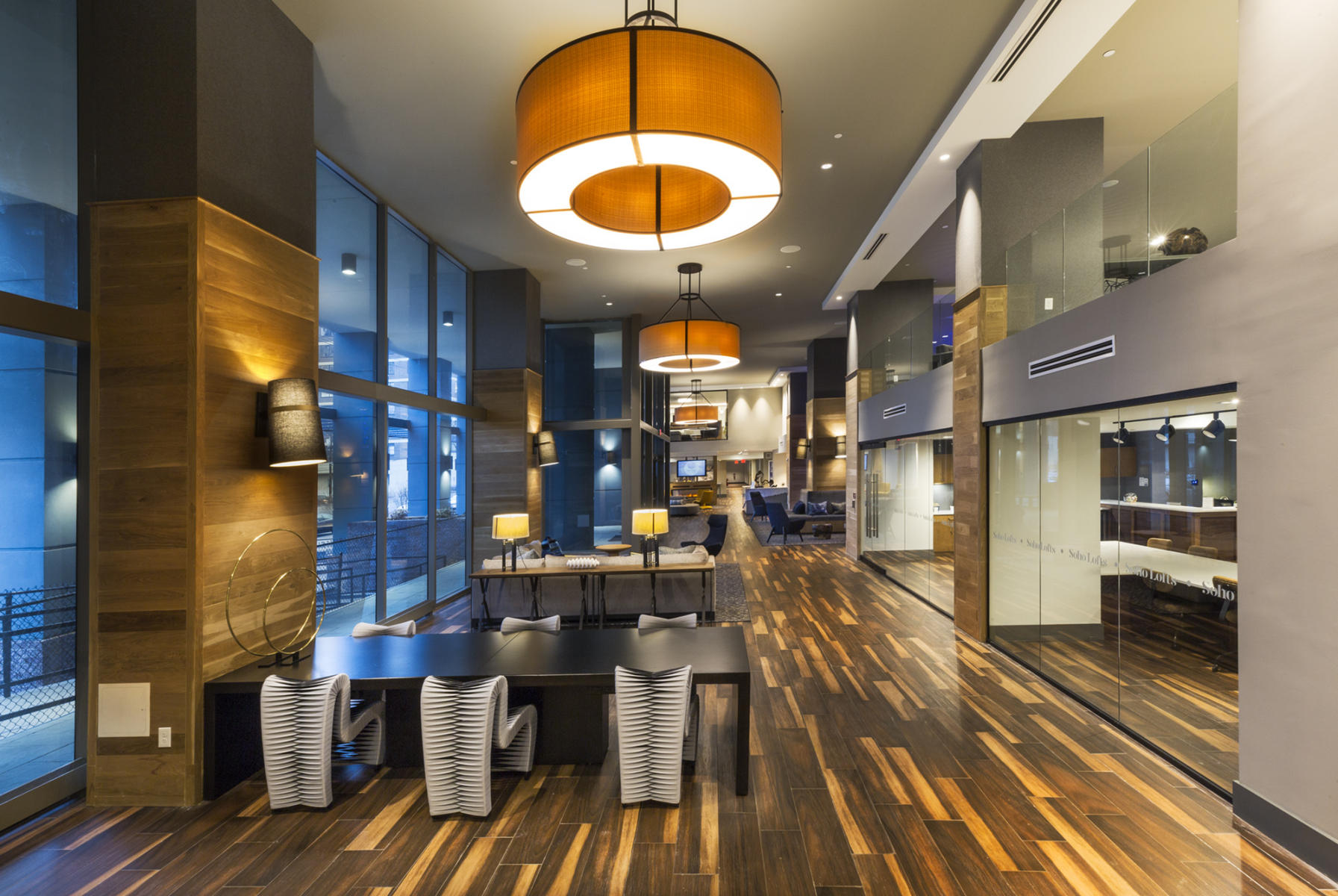 Interior design of the Soho Lofts project