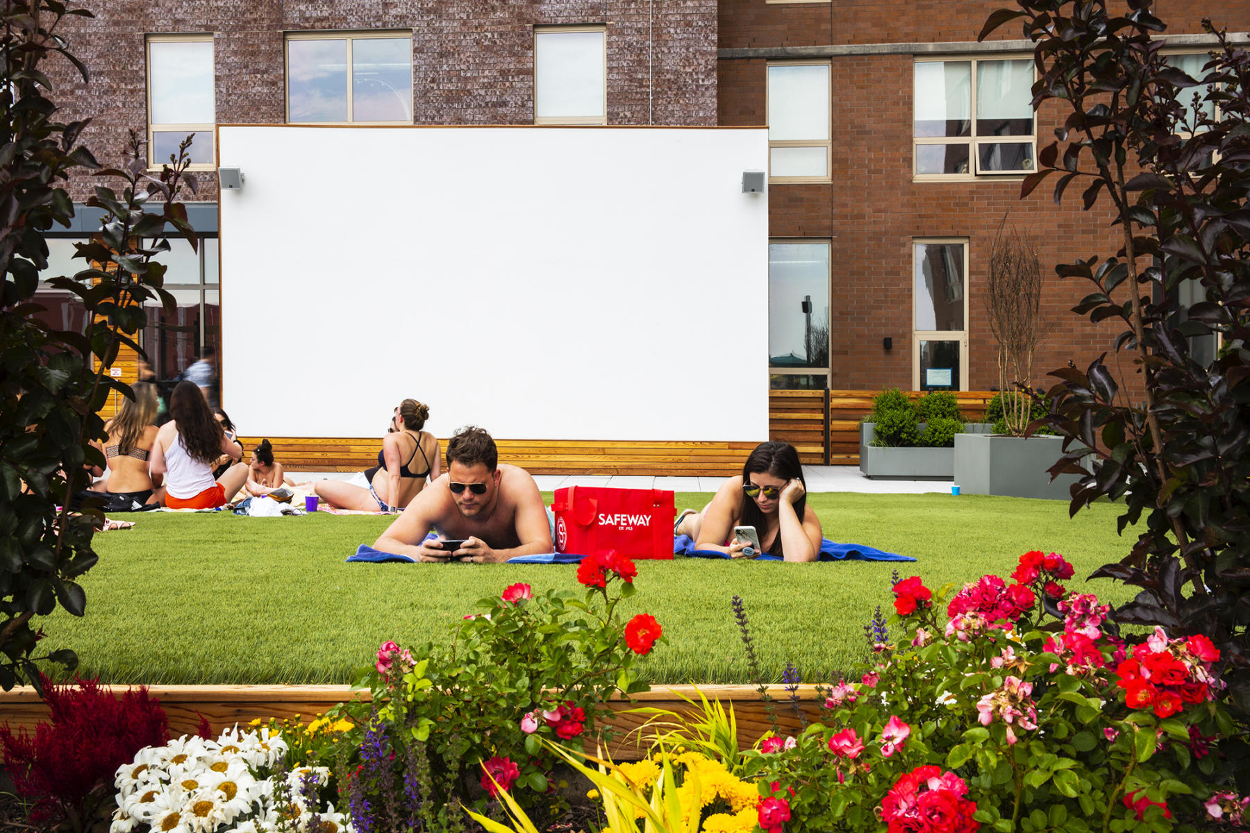 Soho Lofts project - Pool Deck - movie area