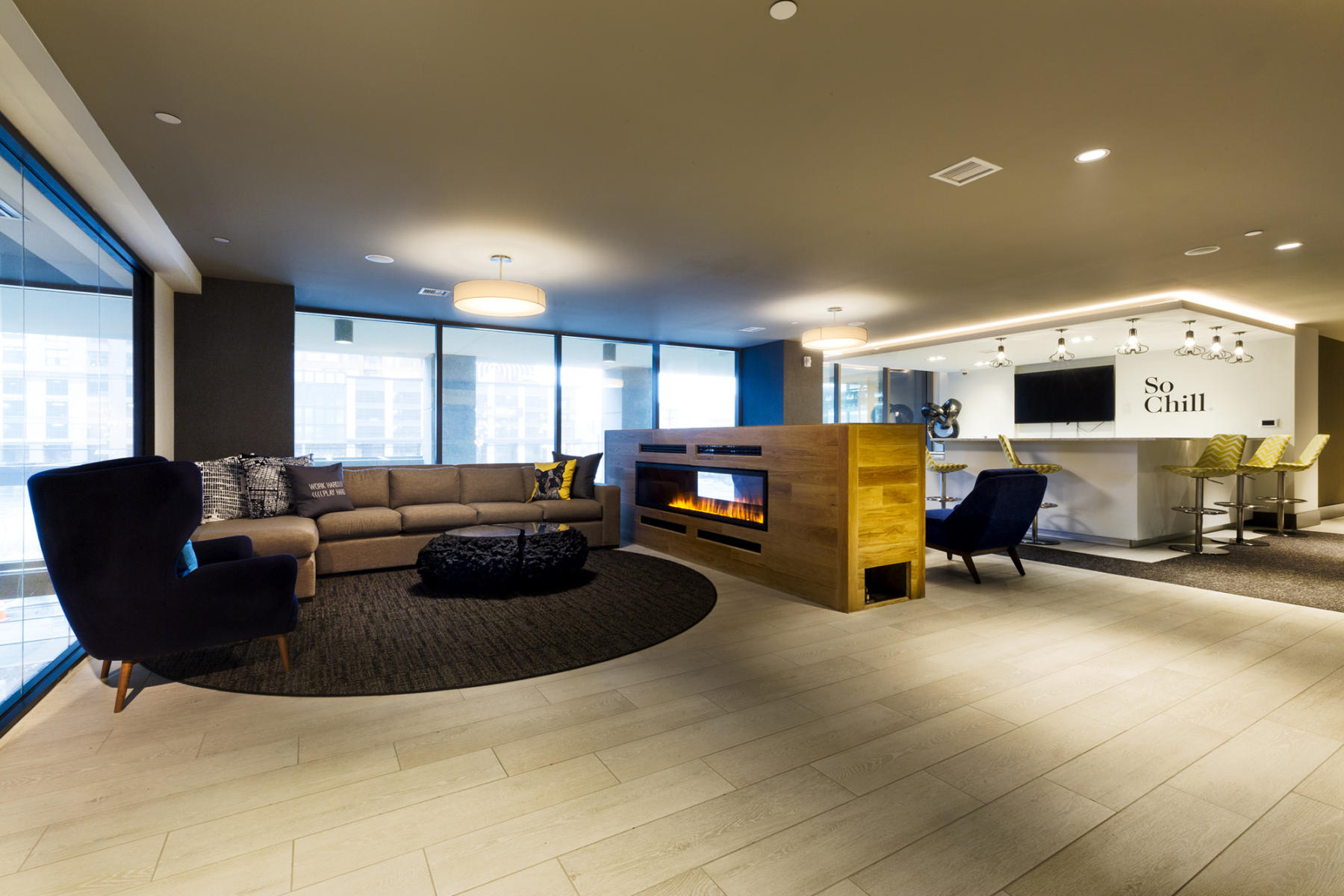 Interior design of the Soho Lofts project