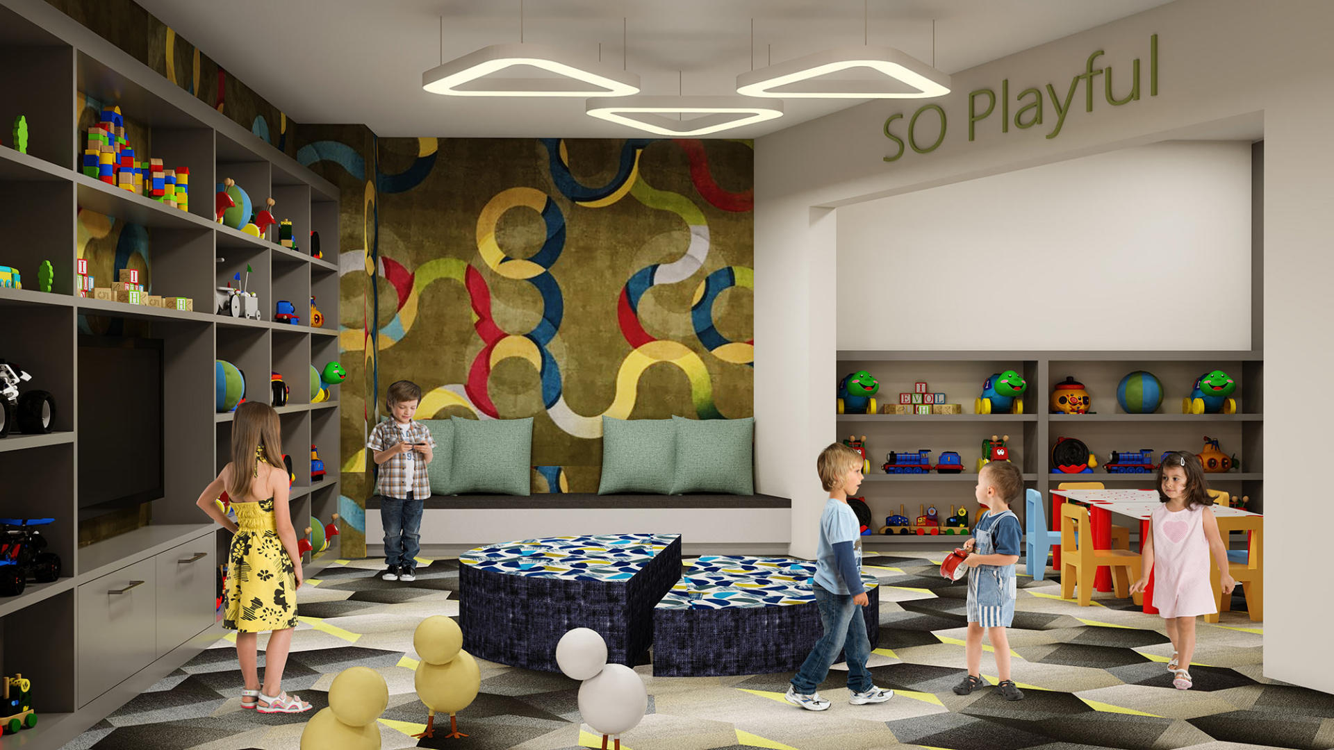Interior design of the Soho Lofts project