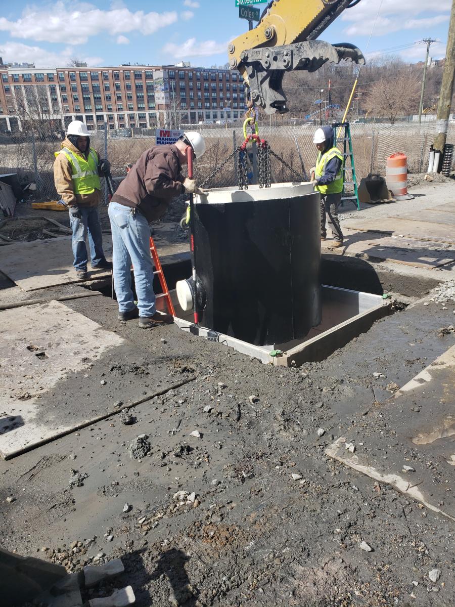 Sanitary Sewer Manhole Installation