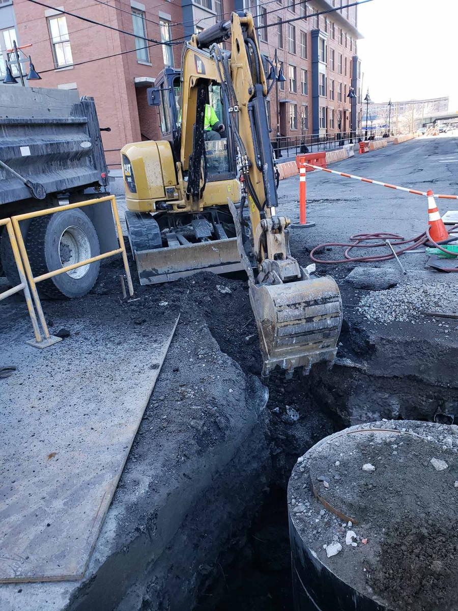 Sanitary Sewer Trench Excavation