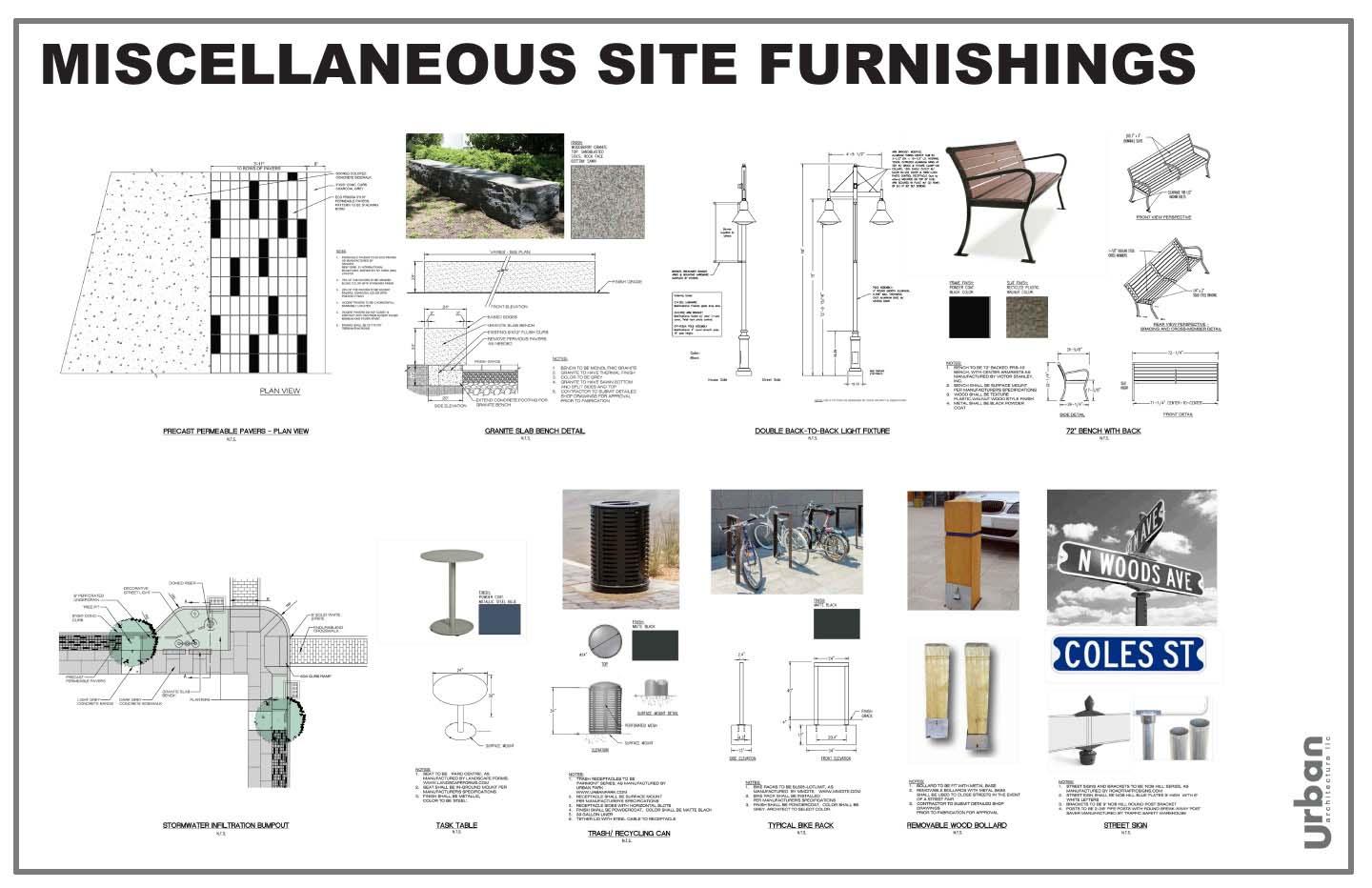 Miscellaneous site furnishings