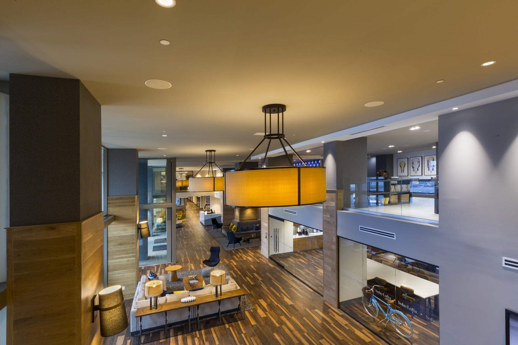 Interior design of the Soho Lofts project