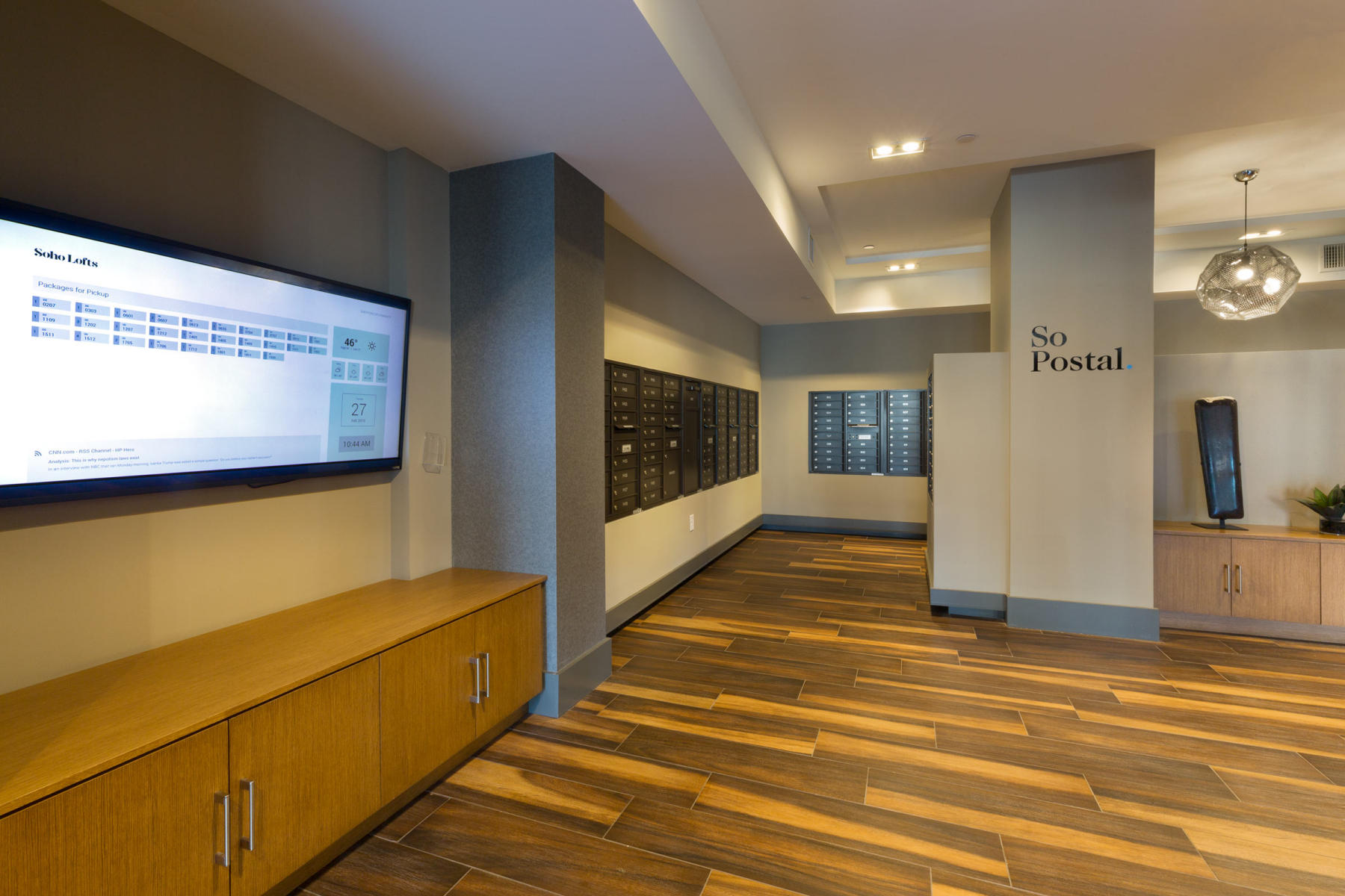Interior design of the Soho Lofts project